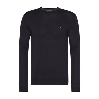 Desert Sky - Front - Tommy Hilfiger Mens Cotton Crew Neck Jumper