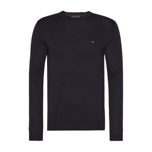 Desert Sky - Front - Tommy Hilfiger Mens Cotton Crew Neck Jumper