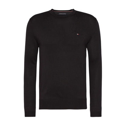 Black - Front - Tommy Hilfiger Mens Cotton Crew Neck Jumper