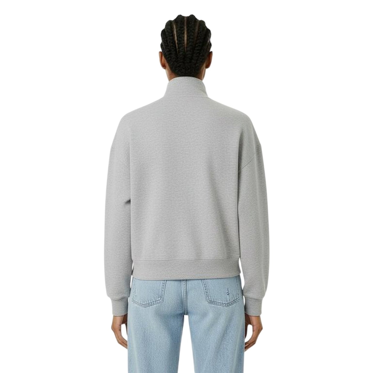 Grey Marl - Lifestyle - Jack Wills Womens-Ladies Honeylane Half Zip Sweatshirt