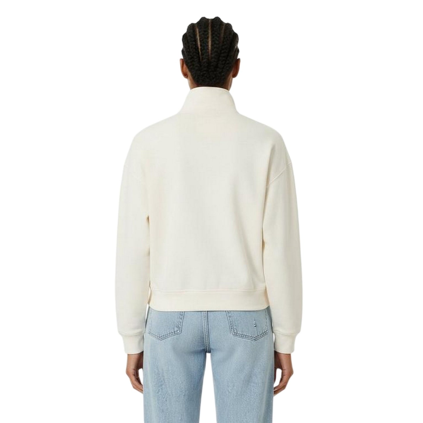 Vintage White - Lifestyle - Jack Wills Womens-Ladies Honeylane Half Zip Sweatshirt