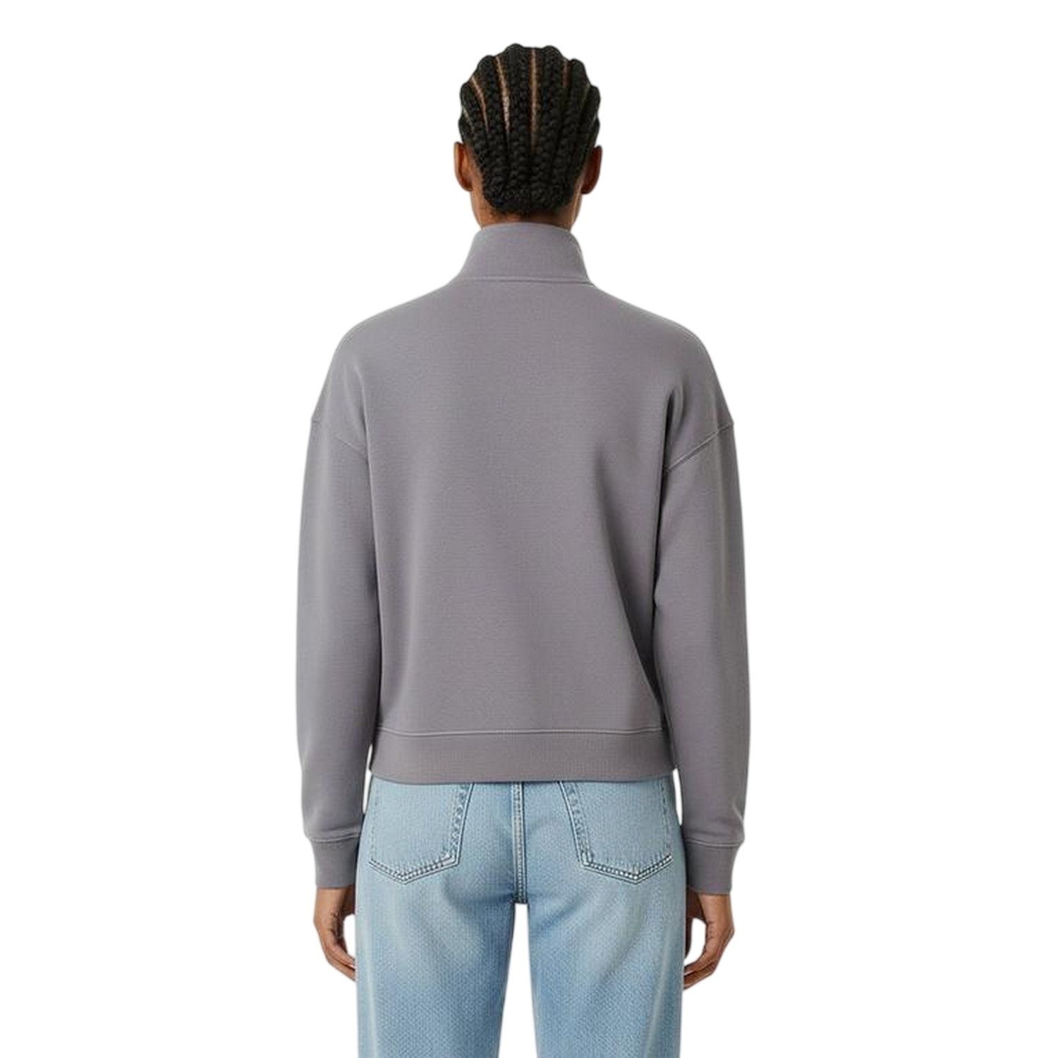 Dusky Blue - Lifestyle - Jack Wills Womens-Ladies Honeylane Half Zip Sweatshirt