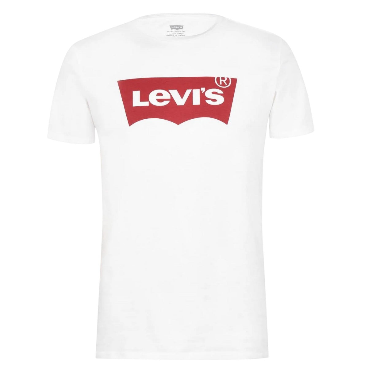 White-Red - Front - Levis Mens Batwing Logo T-Shirt
