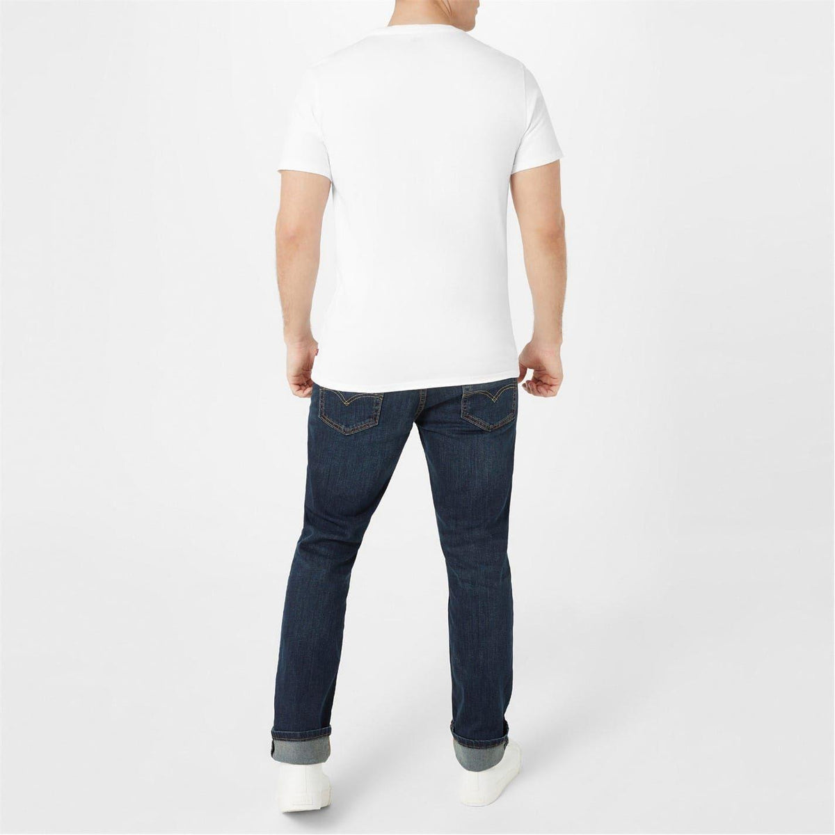 White - Side - Levis Mens Batwing Logo T-Shirt