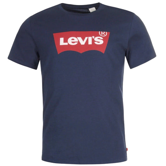 Navy-Red - Front - Levis Mens Batwing Logo T-Shirt