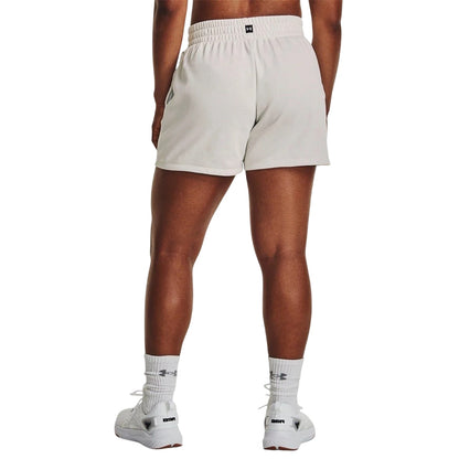White - Back - Under Armour Womens-Ladies Project Rock Iron Paradise Shorts