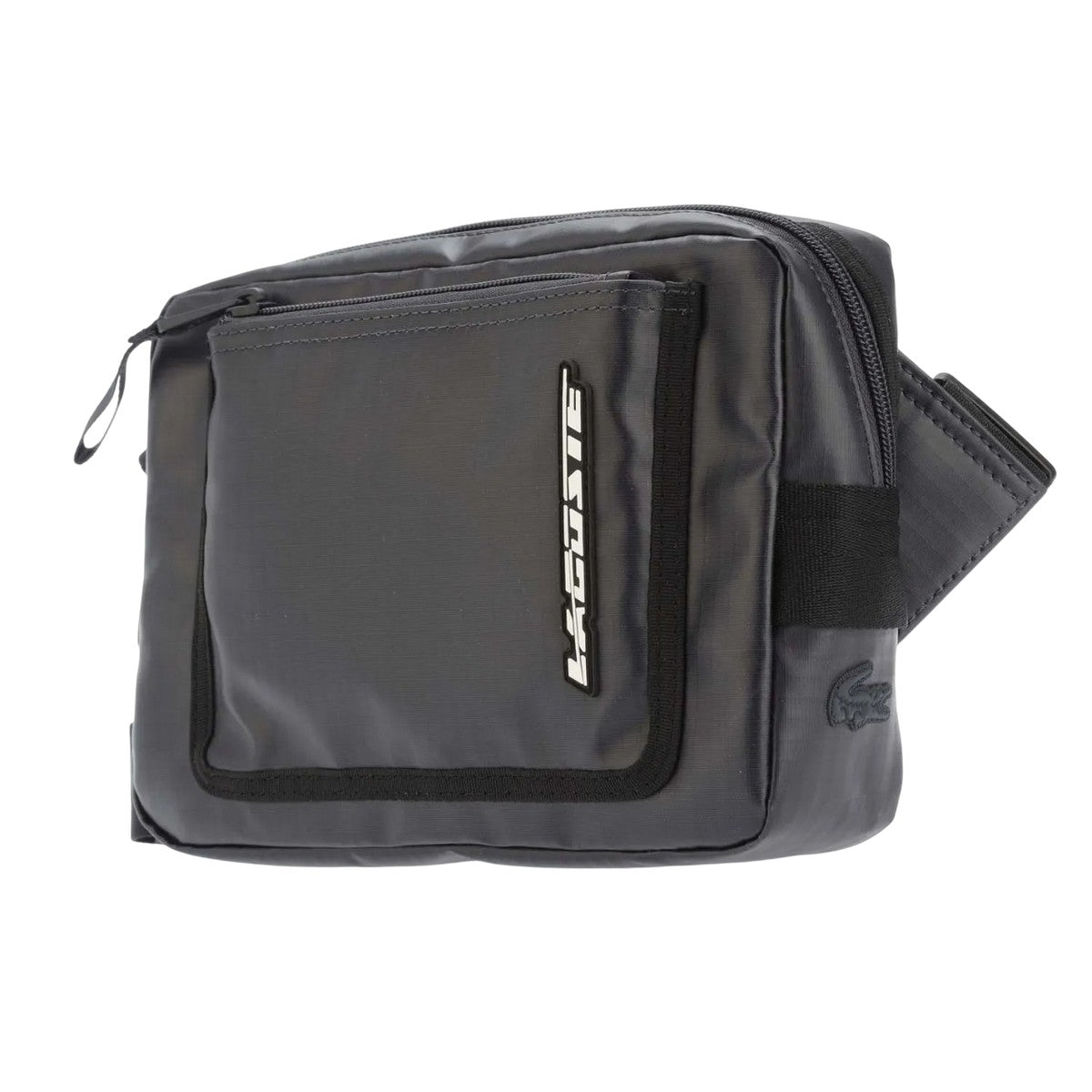 Bleu Nuit - Side - Lacoste Contrast Detail Zipped Satchel