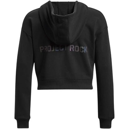 Black - Back - Under Armour Womens-Ladies Terry Full Zip Hoodie