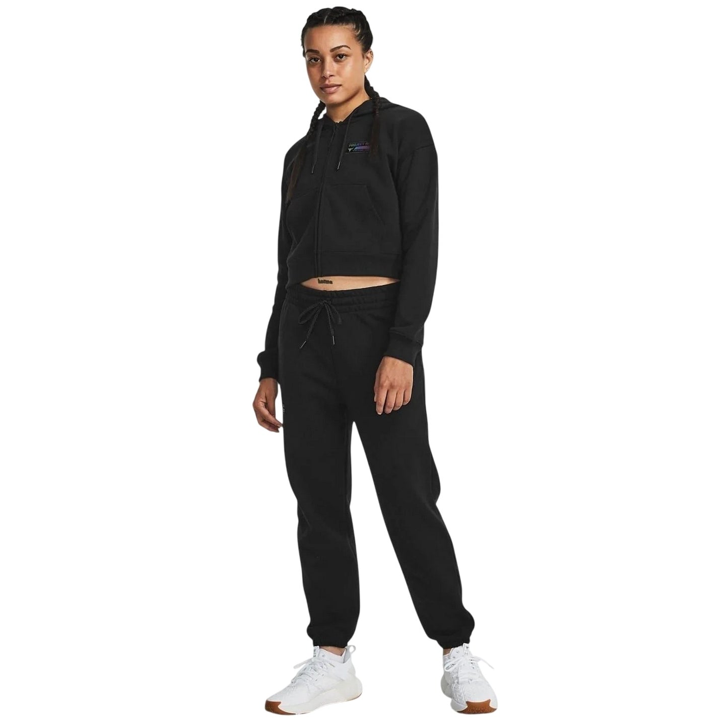 Black - Pack Shot - Under Armour Womens-Ladies Terry Full Zip Hoodie