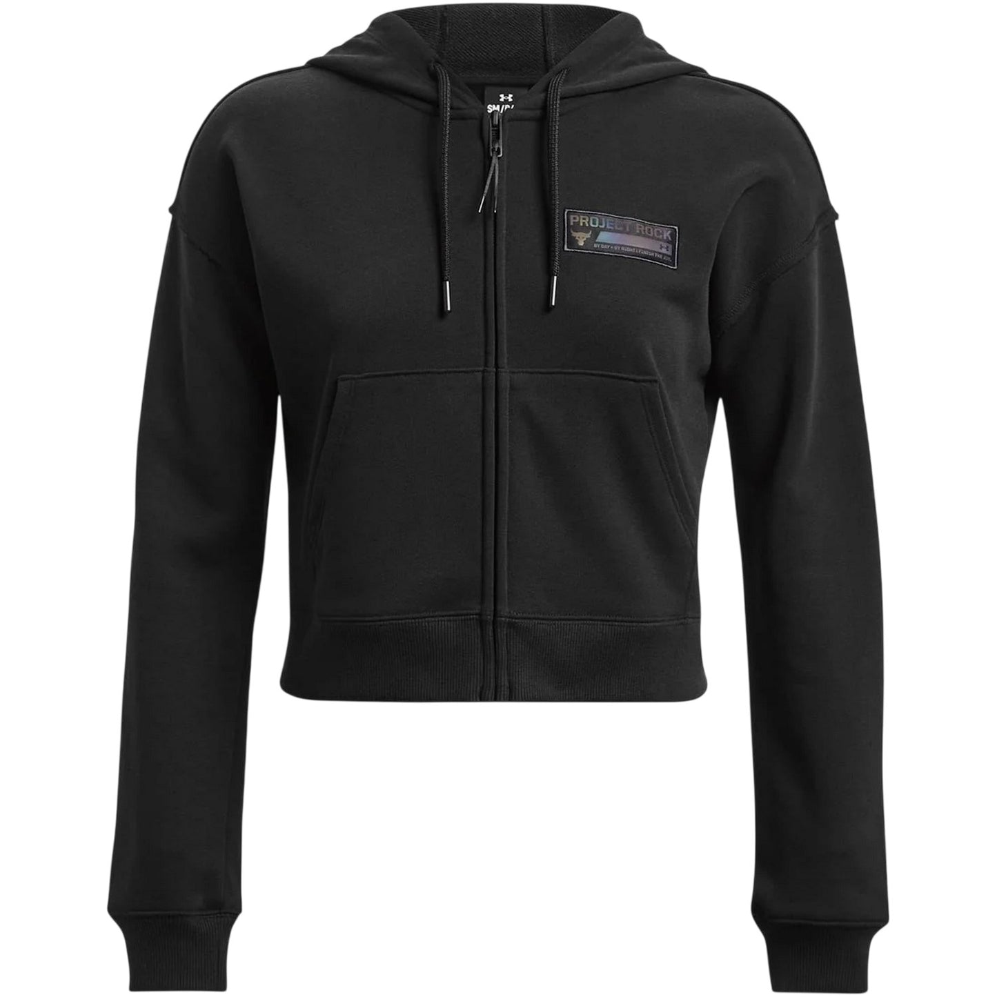 Black - Front - Under Armour Womens-Ladies Terry Full Zip Hoodie
