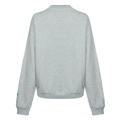 Light Grey Heather - Back - Reebok Womens-Ladies Crop Sweatshirt