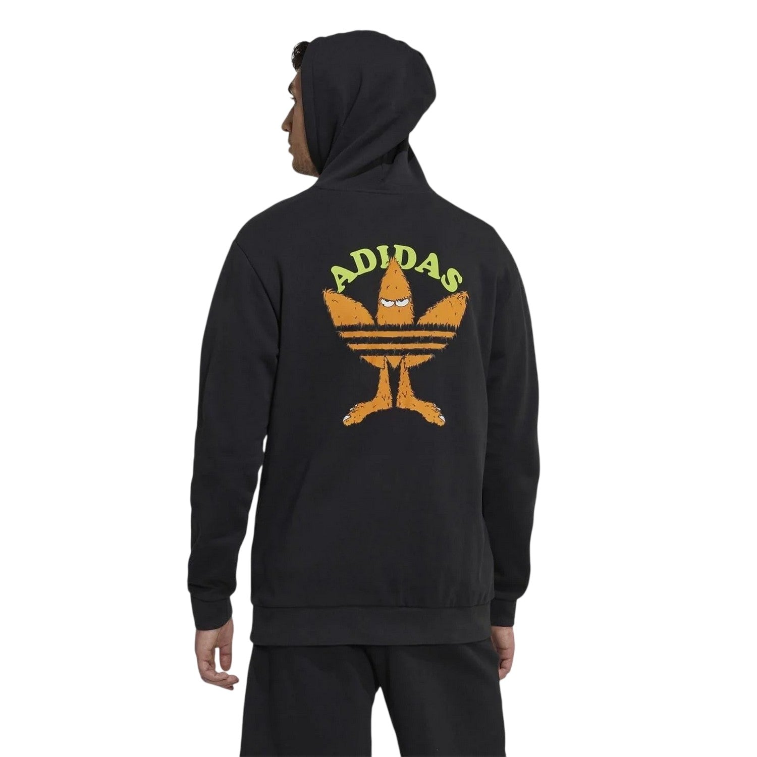 Black - Back - Adidas Unisex Adult Originals Graphic Print Long-Sleeved Hoodie