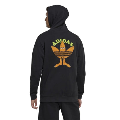 Black - Back - Adidas Unisex Adult Originals Graphic Print Long-Sleeved Hoodie