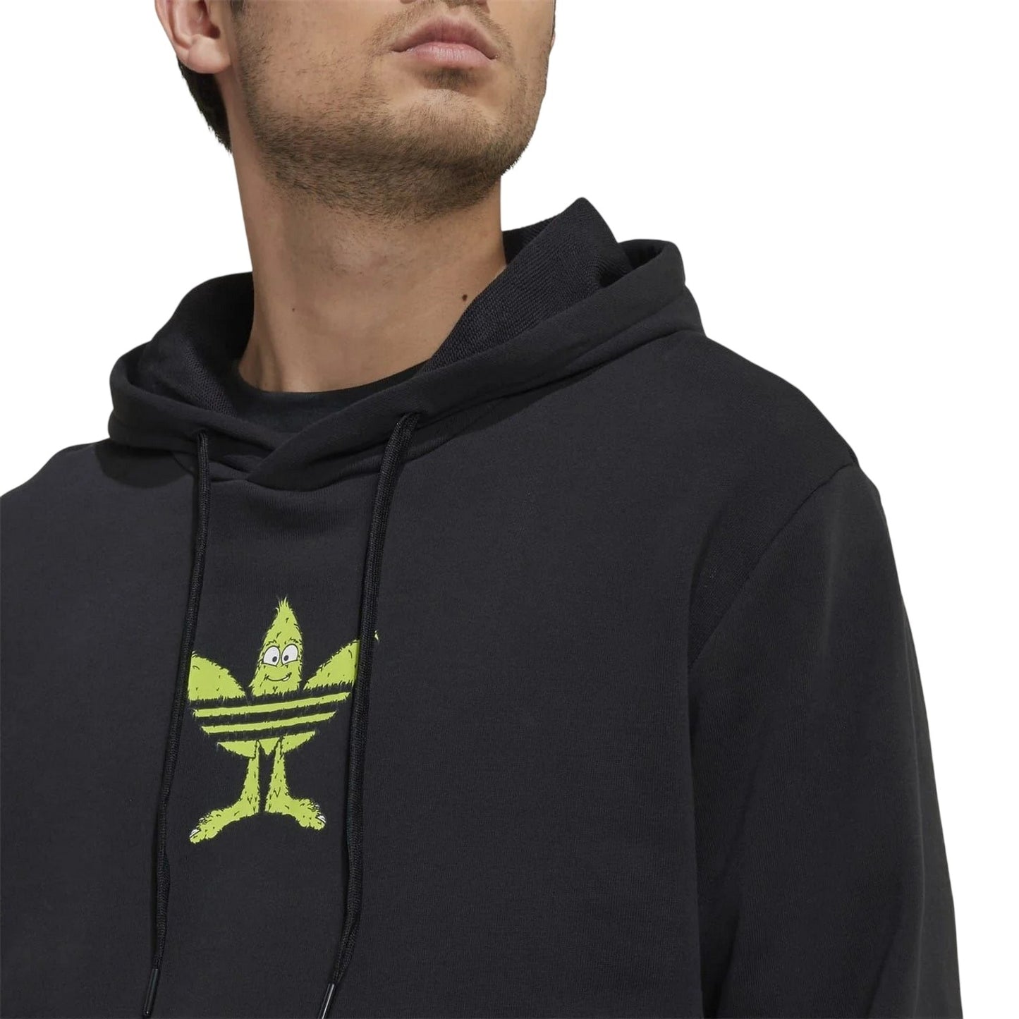 Black - Side - Adidas Unisex Adult Originals Graphic Print Long-Sleeved Hoodie