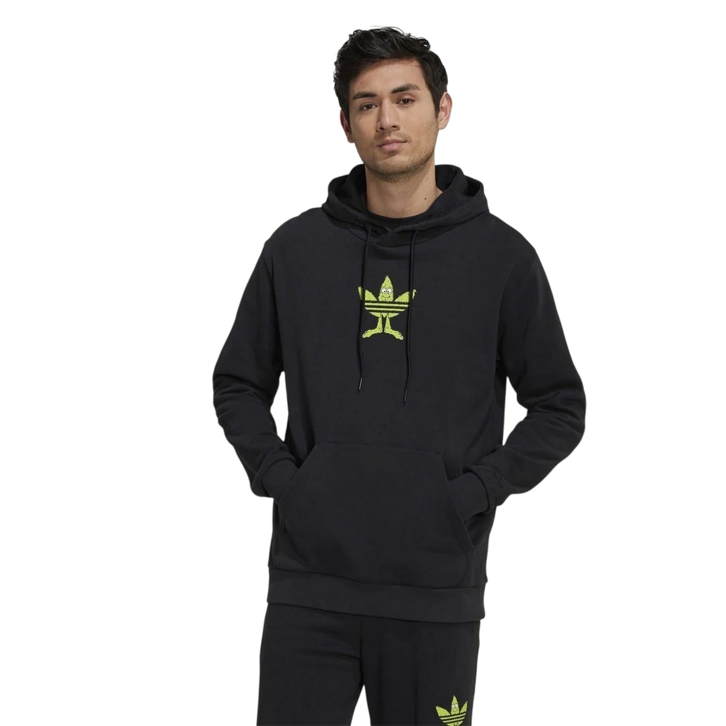 Black - Lifestyle - Adidas Unisex Adult Originals Graphic Print Long-Sleeved Hoodie