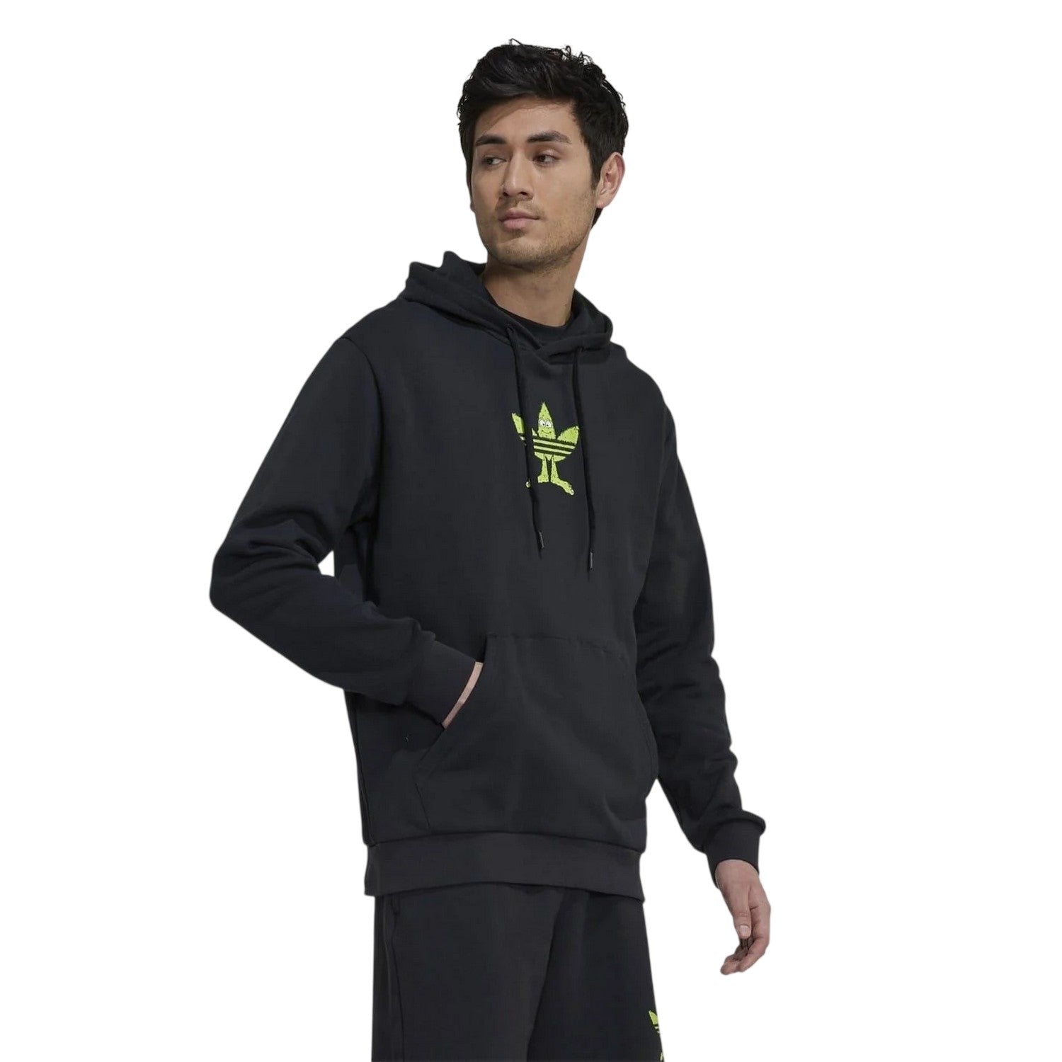Black - Pack Shot - Adidas Unisex Adult Originals Graphic Print Long-Sleeved Hoodie