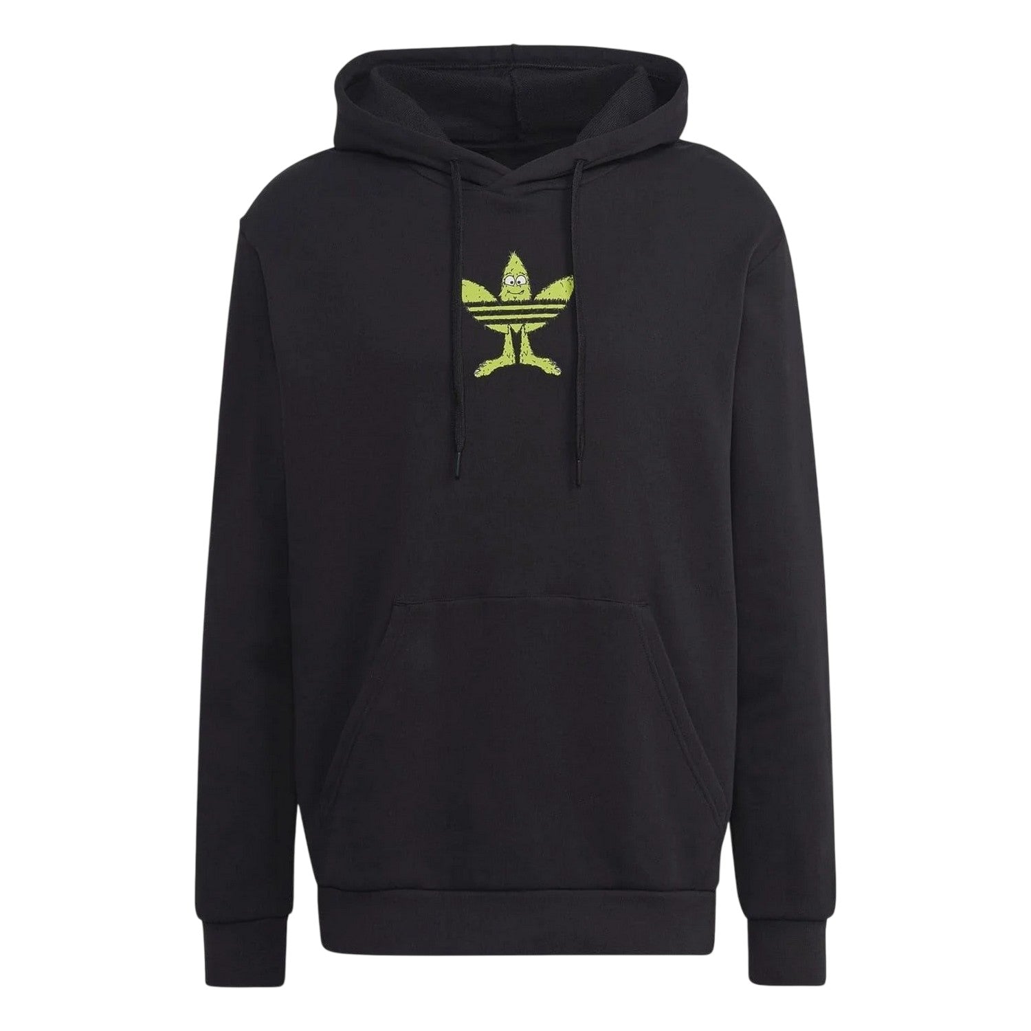 Black - Front - Adidas Unisex Adult Originals Graphic Print Long-Sleeved Hoodie