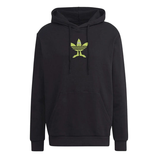 Black - Front - Adidas Unisex Adult Originals Graphic Print Long-Sleeved Hoodie