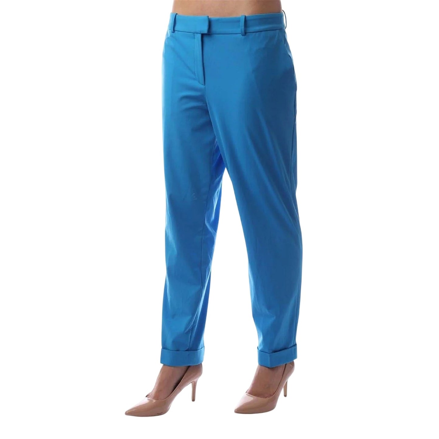 Bright Blue - Front - Boss Womens-Ladies Plain Straight Chinos