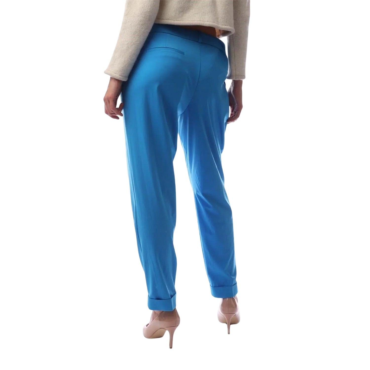 Bright Blue - Back - Boss Womens-Ladies Plain Straight Chinos