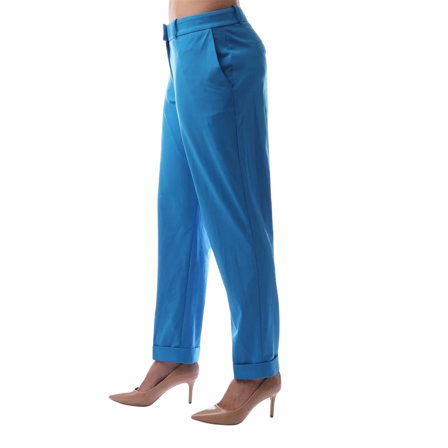 Bright Blue - Side - Boss Womens-Ladies Plain Straight Chinos
