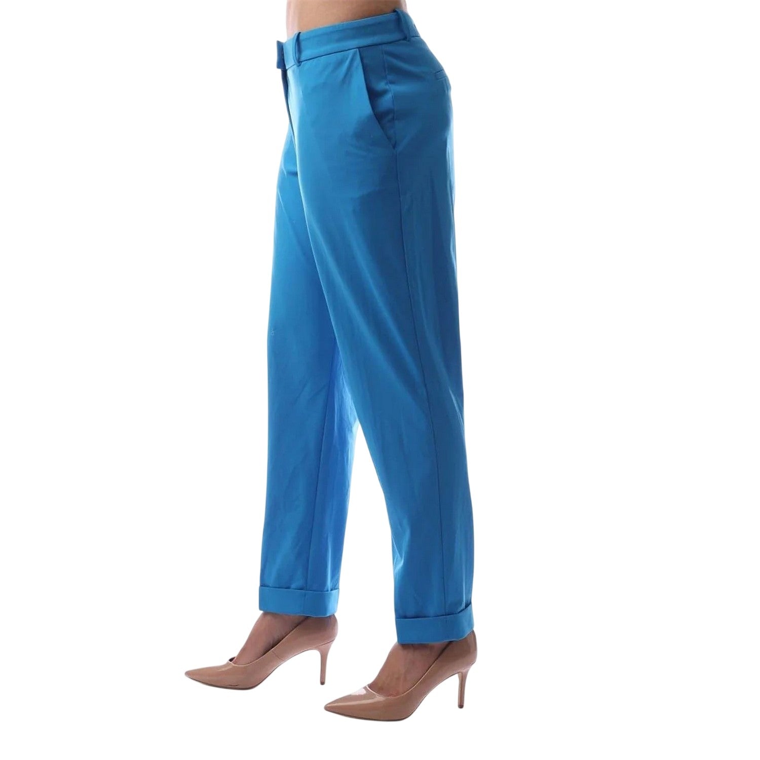 Bright Blue - Side - Boss Womens-Ladies Plain Straight Chinos