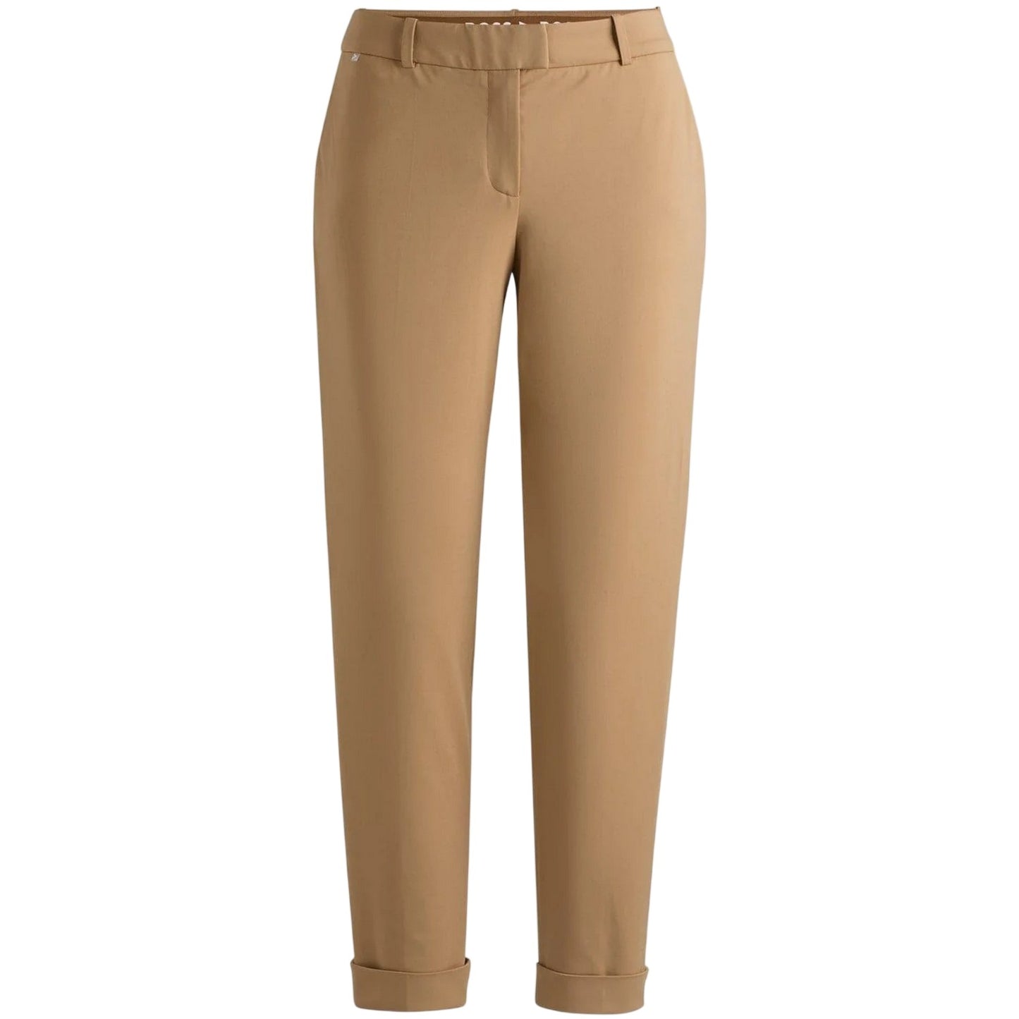 Medium Beige - Front - Boss Womens-Ladies Plain Straight Chinos