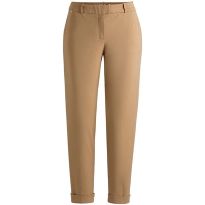 Medium Beige - Front - Boss Womens-Ladies Plain Straight Chinos