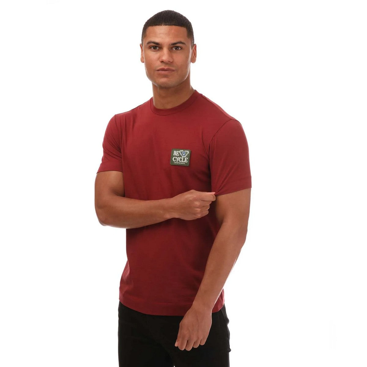 Burgundy - Lifestyle - Armani Mens Regular T-Shirt