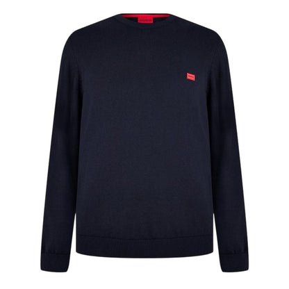 Navy - Front - Hugo Boss Mens Cassius C Jumper