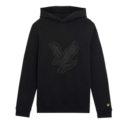 Black - Front - Lyle & Scott Childrens-Kids Logo Hoodie