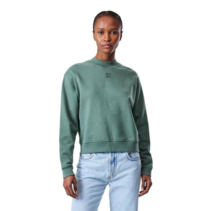 Green - Side - Hugo Womens-Ladies Logo Hoodie