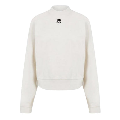 Off White - Front - Hugo Womens-Ladies Logo Hoodie