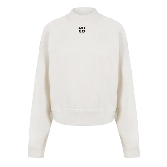Off White - Front - Hugo Womens-Ladies Logo Hoodie