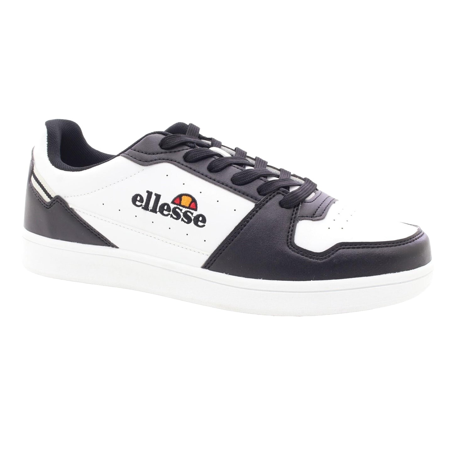 White-Black - Front - Ellesse Mens Nole Trainers