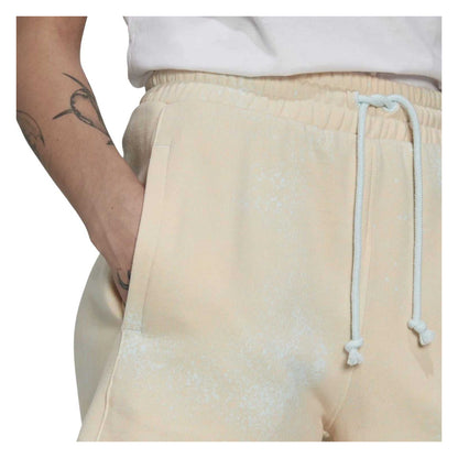 Blue-Yellow - Side - Adidas Womens-Ladies Fleece Logo Sweat Shorts
