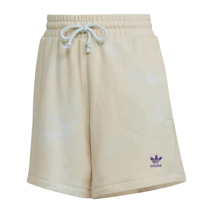 Blue-Yellow - Front - Adidas Womens-Ladies Fleece Logo Sweat Shorts