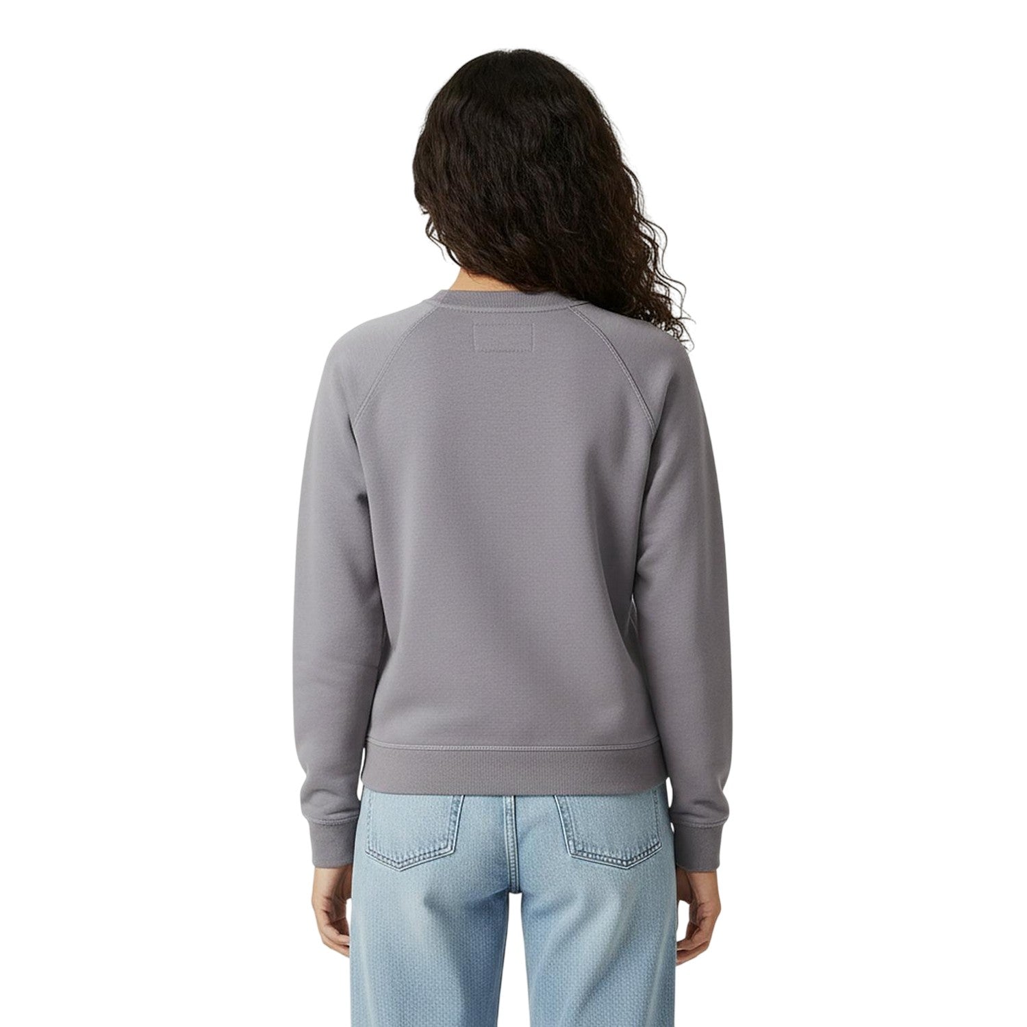 Dusky Blue - Side - Jack Wills Womens-Ladies Hunston Graphic Crew Neck Sweatshirt