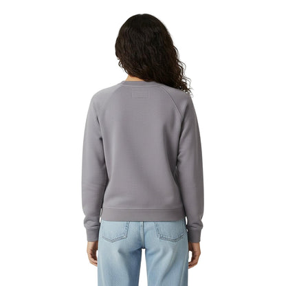 Dusky Blue - Side - Jack Wills Womens-Ladies Hunston Graphic Crew Neck Sweatshirt