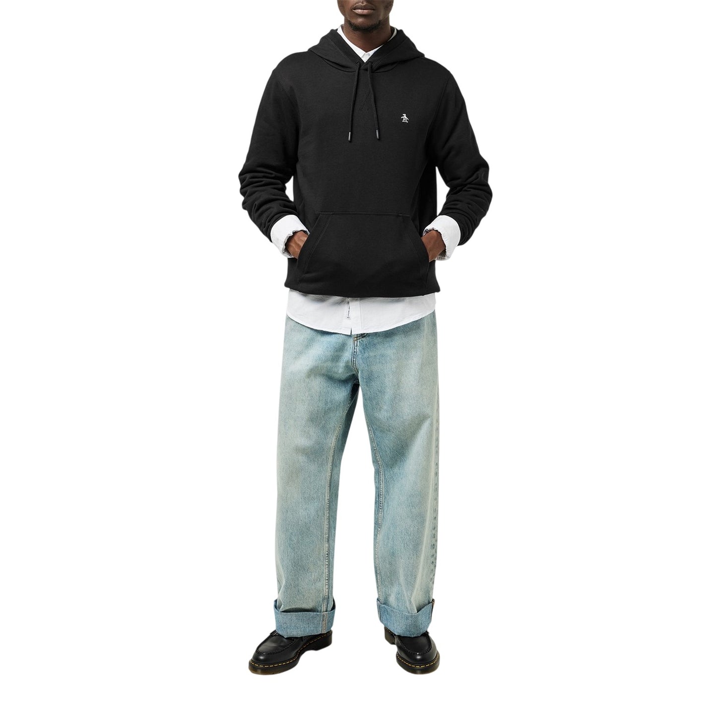 True Black - Pack Shot - Original Penguin Mens Hooded Regular Hoodie