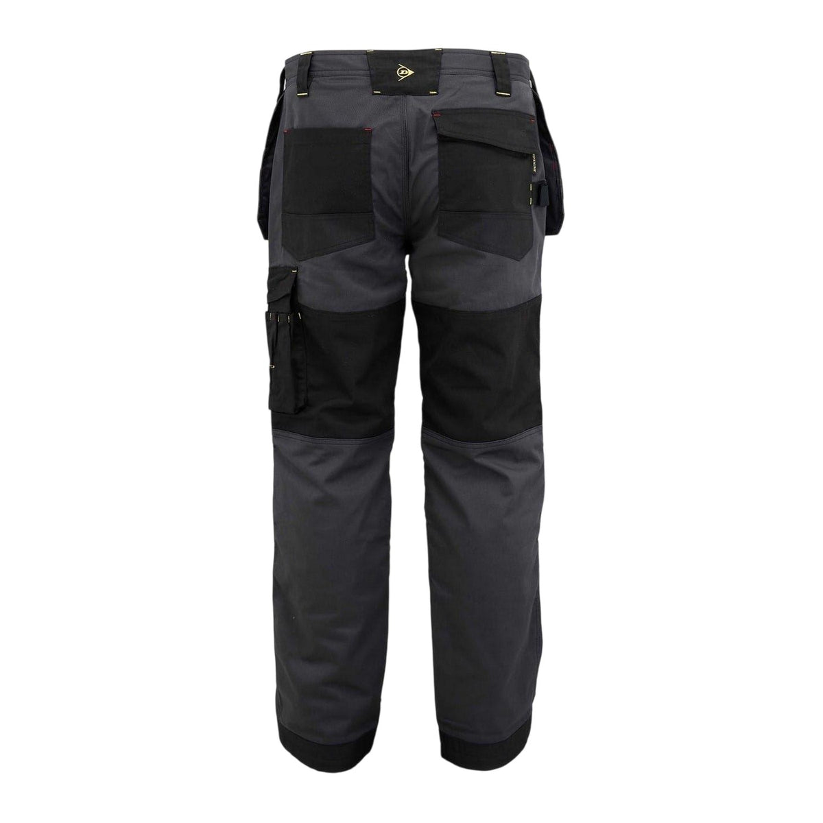 Charcoal-Black - Back - Dunlop Mens Multi Pocket Straight Work Trousers