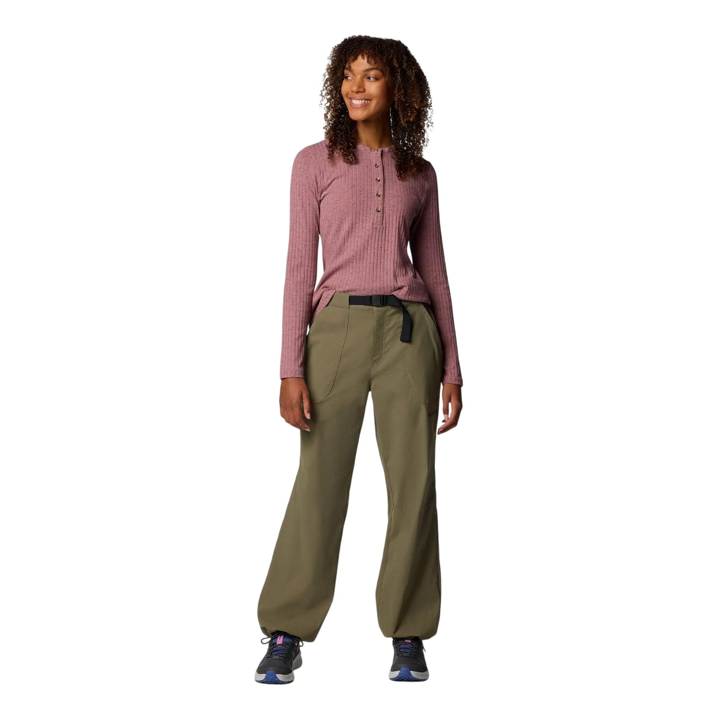 Green - Pack Shot - Columbia Womens-Ladies Loose Fit Hiking Trousers