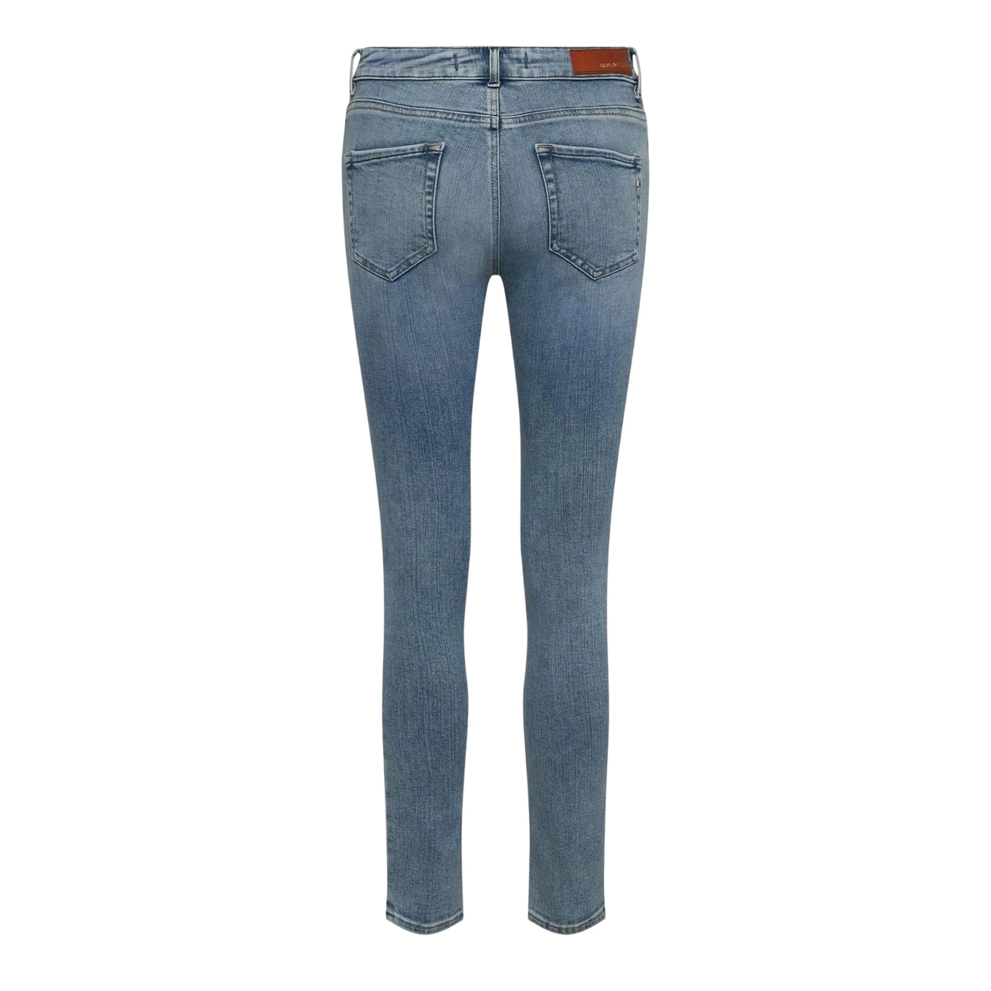 Blue - Back - Replay Womens-Ladies Slim Jeans
