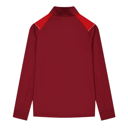 Red - Back - Castore Childrens-Kids Zip Neck Regular Sweatshirt