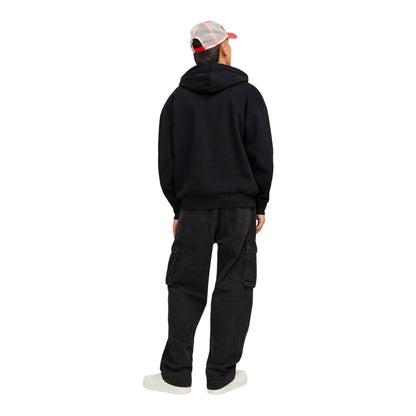 Black - Back - Jack And Jones Mens Cappuccino Oversized Hoodie