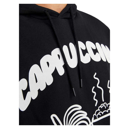 Black - Side - Jack And Jones Mens Cappuccino Oversized Hoodie