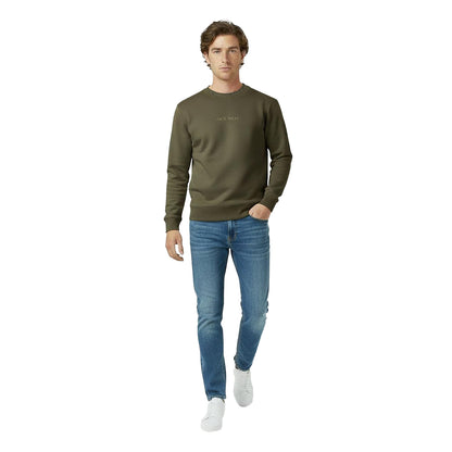 Leaf - Pack Shot - Jack Wills Mens Jacquard Crew Neck Sweatshirt