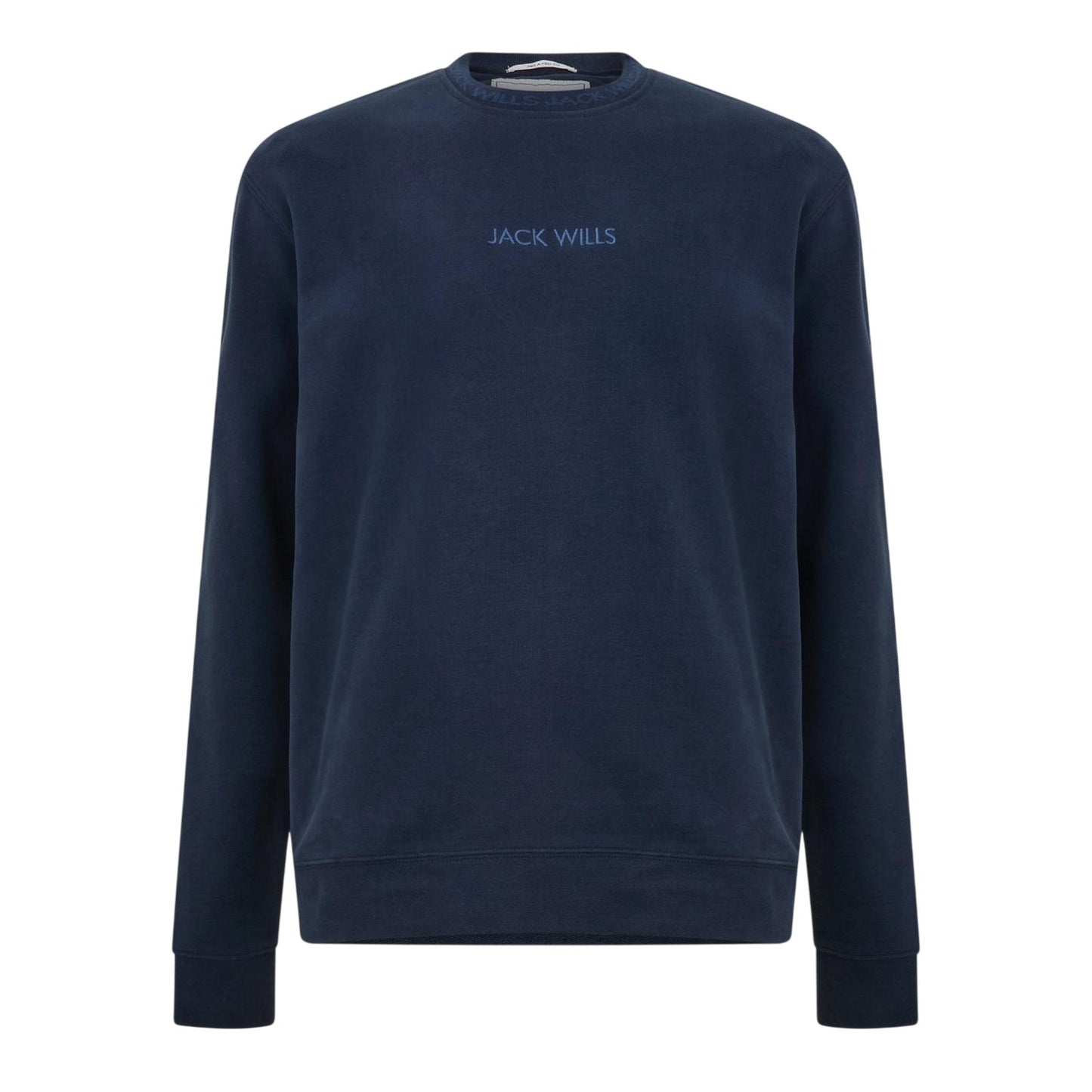 Navy - Front - Jack Wills Mens Jacquard Crew Neck Sweatshirt