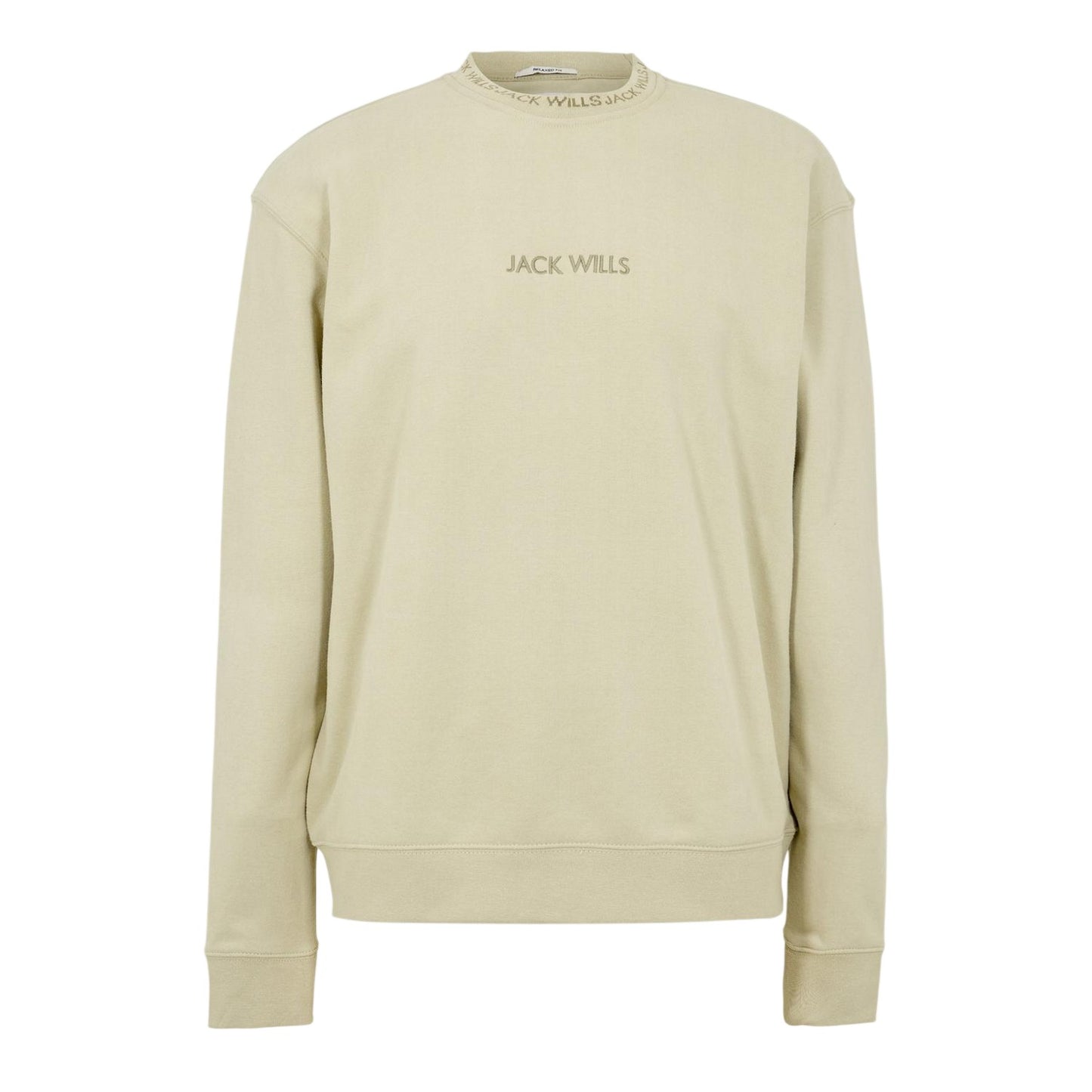 Pistachio - Front - Jack Wills Mens Jacquard Crew Neck Sweatshirt