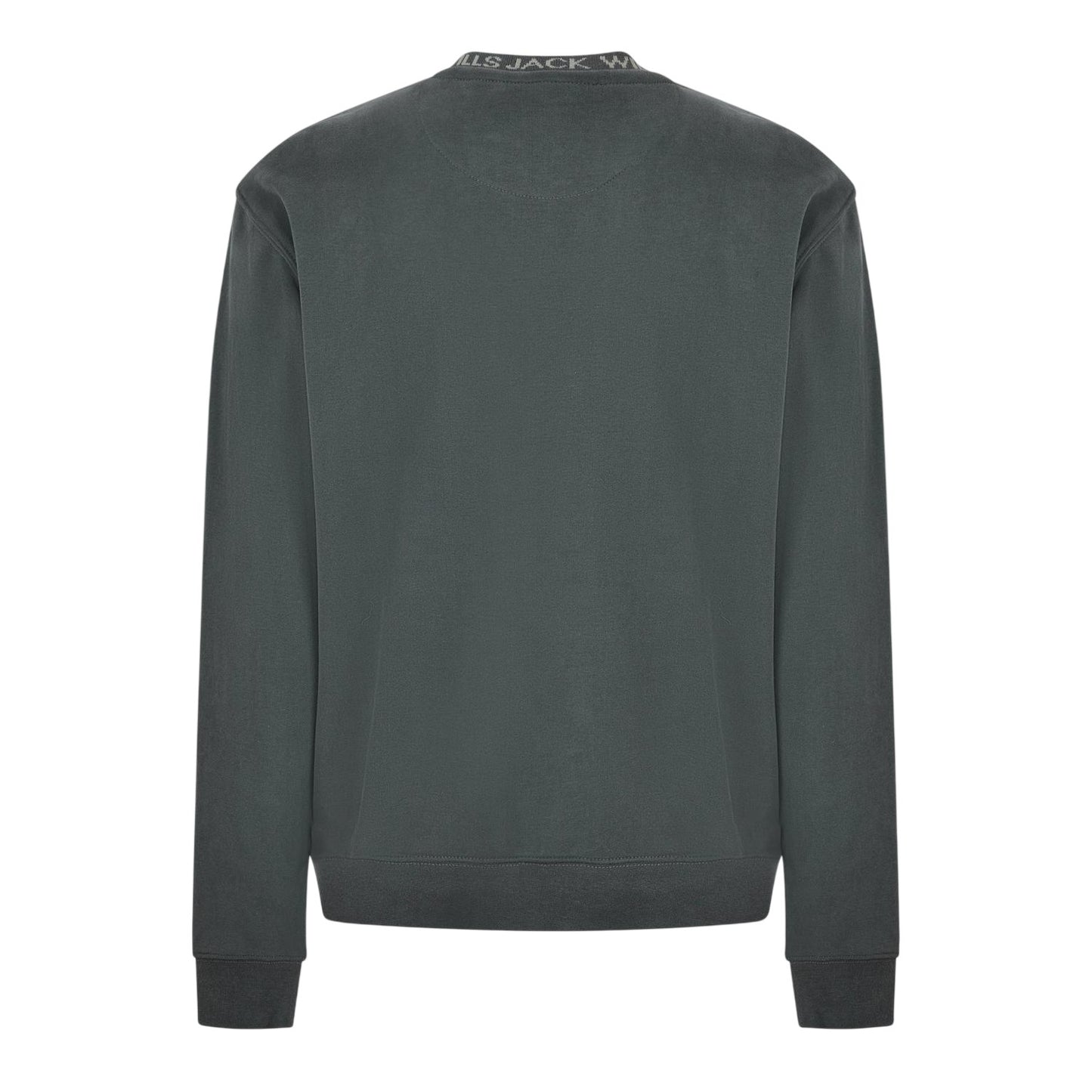 Slate - Back - Jack Wills Mens Jacquard Crew Neck Sweatshirt